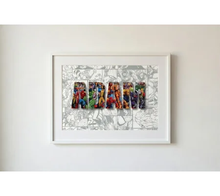 Personalised Marvel Name Wall Art
