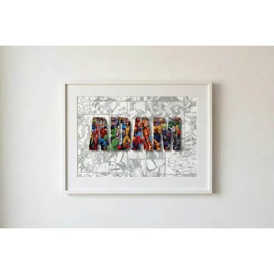 Personalised Marvel Name Wall Art