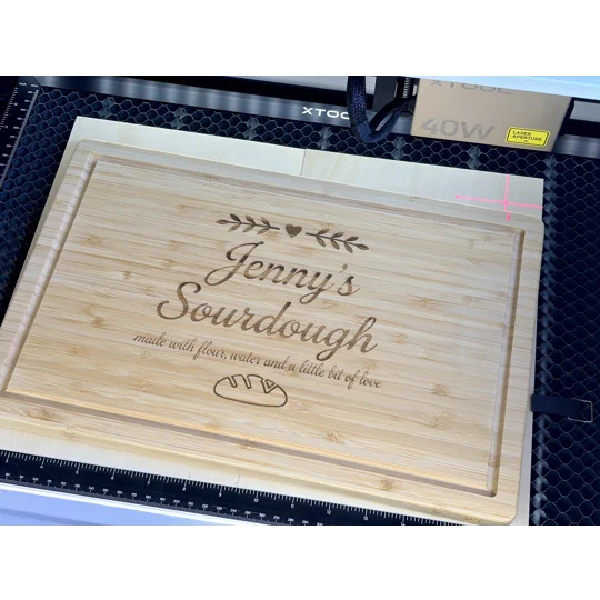 Laser Engraved Bamboo Chopping Board