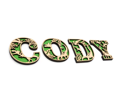 Dinosaur Letters - Personalised Name Wall Art