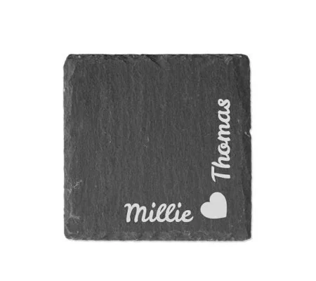 Couple’s Engraved Slate Coaster