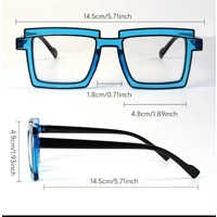 Transparent Block Colored Glasses