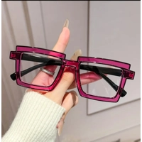 Transparent Block Colored Glasses