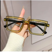 Transparent Block Colored Glasses