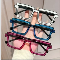 Transparent Block Colored Glasses