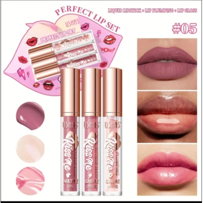USHAS Kiss Me 3 Pack Lip Set