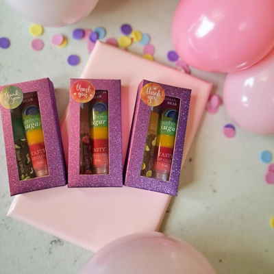 RAINBOW LIPGLOSS & FRUITY ROLLON LIPOIL SET
