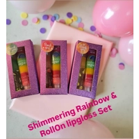 RAINBOW LIPGLOSS & FRUITY ROLLON LIPOIL SET