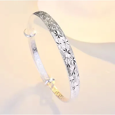 Real 925 Silver Plated Bangle Bracelet
