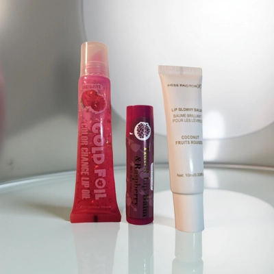 3Pack Gold Foil & Lipbalm Lipgloss Set