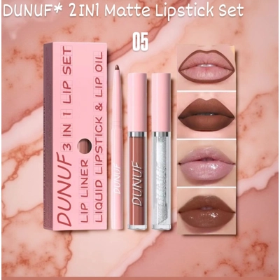 DUNUF* 3IN1 MATTE LIPSTICK SET