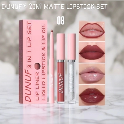 DUNUF 3IN1 MATTE LIPSTICK SET