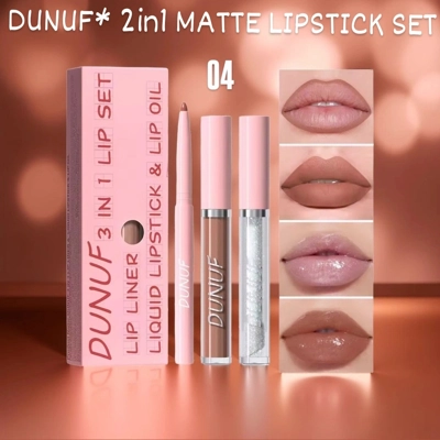 DUNUF* 3IN1 MATTE LIPSTICK SET