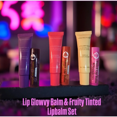 Lip Glowvy Balm & Fruity Tinted Lipbalm Set