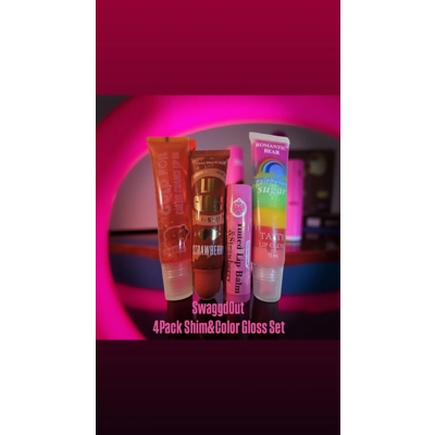 SwaggdOut 4Pack GoldFoil & Fruity Lipgloss Set