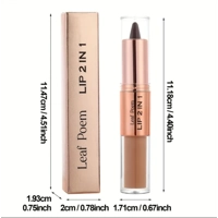 LeafPoem 2in1 Smooth Matte Lipstick Crayon