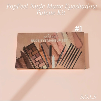 PopFeel Nude Matte Eyeshadow Palette Kit