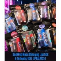 SodaPop Mood Changing Lipstick & Airheads/ ICEE Lipbalm Set