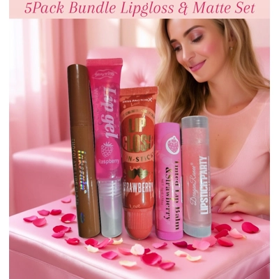 5Pack Bundle Lipgloss & Matte Set