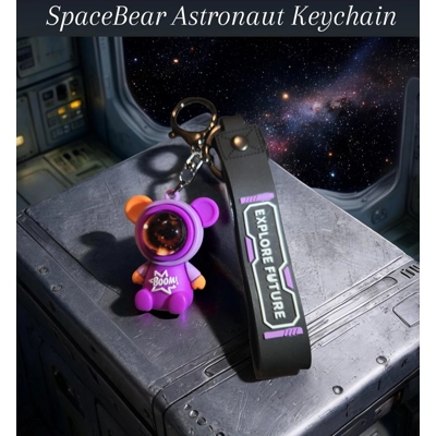 SpaceBear Astronaut Keychain