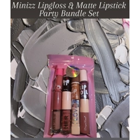 Minizz Lipgloss & Matte Lipstick Party Bundle Set