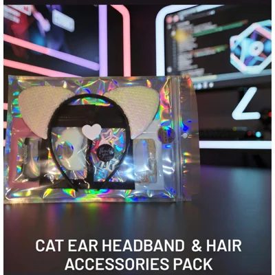 Cat Ear Headband & Hair Accessories Pack