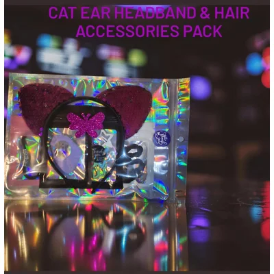 Cat Ear Headband & Hair Accessories Pack