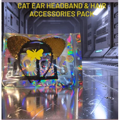Cat Ear Headband & Hair Accessories Pack