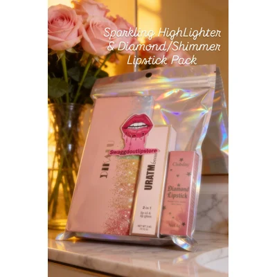 Sparkling HighLighter & Diamond/Shimmer Lipstick Pack