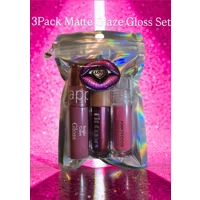3Pack Matte Glaze Gloss Lipset