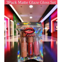3Pack Matte Glaze Gloss Lipset