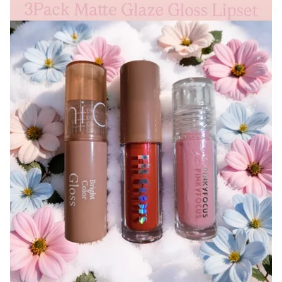 3Pack Matte Glaze Gloss Lipset