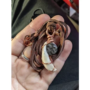 Tooth and Date Nail #33 necklace