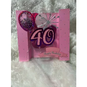 Handmade Personalised Boxed 40th Birthday Card