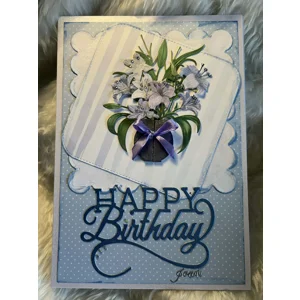 Handmade Personalised Floral Birthday Card