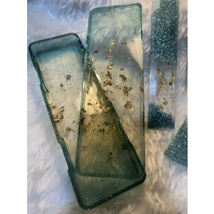 Handmade Resin Pencil Box & Geometry Set