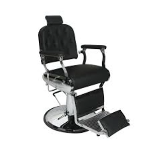 Salon Fit Chrysler Barber Chair Black with White Piping