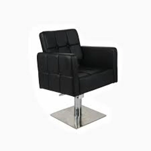 Salon Fit Dakota Styling Chair Black Upholstered Square Base Salon Styling Chair