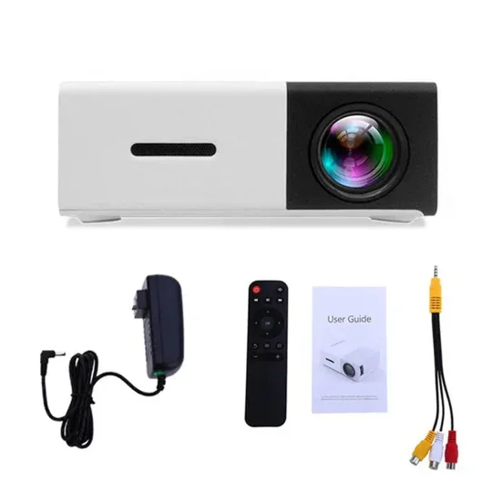 Mini Projector – 1080P Full HD Support, Portable LED Projector, 4K Video Playback, Multiple Connecti