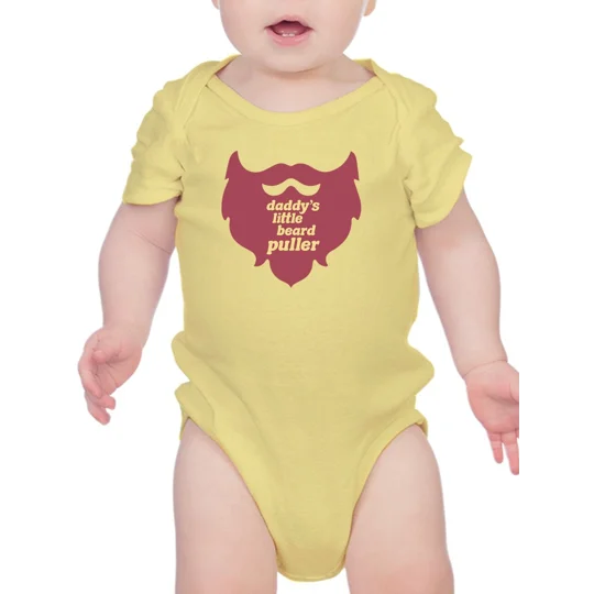 Daddy's Little Beard Puller Bodysuit Baby's -SmartPrintsInk Designs