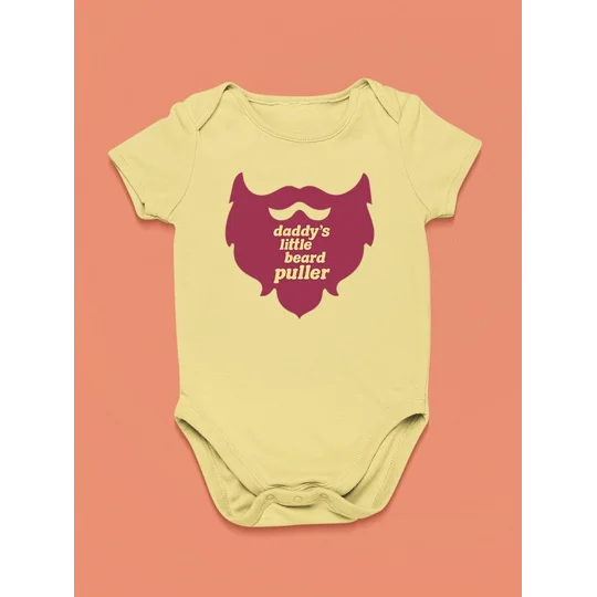 Daddy's Little Beard Puller Bodysuit Baby's -SmartPrintsInk Designs