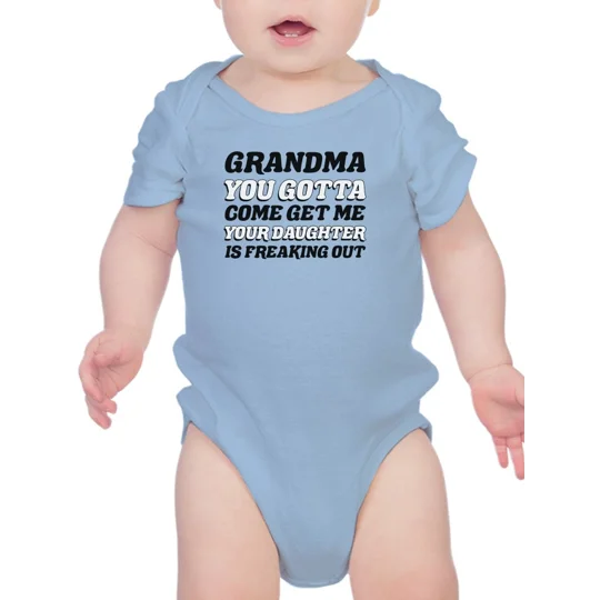 Grandma, Come Get Me! Bodysuit Baby's -SmartPrintsInk Designs