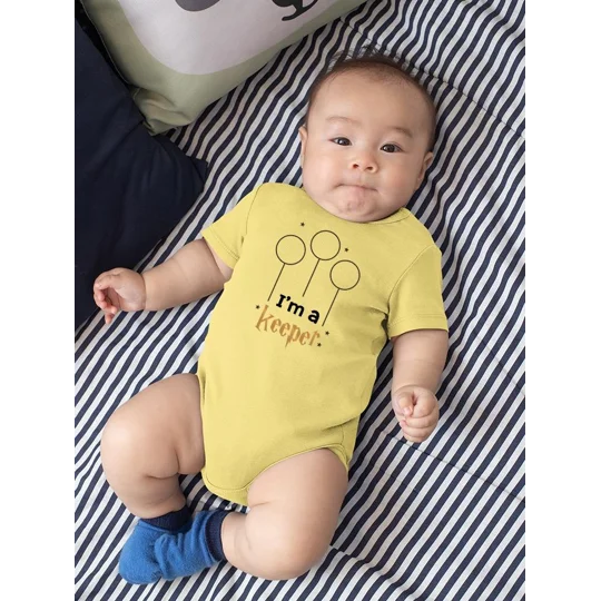 A Keeper, Quote Bodysuit Baby's -SmartPrintsInk Designs