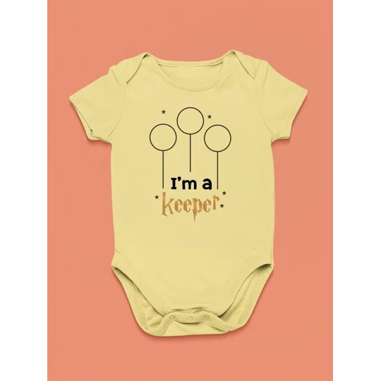 A Keeper, Quote Bodysuit Baby's -SmartPrintsInk Designs