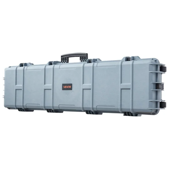 VEVOR Hard Rifle Case, Lockable Rifle Case with Pre-cut Foams, 50 in Movable Gun Storage with Wheels