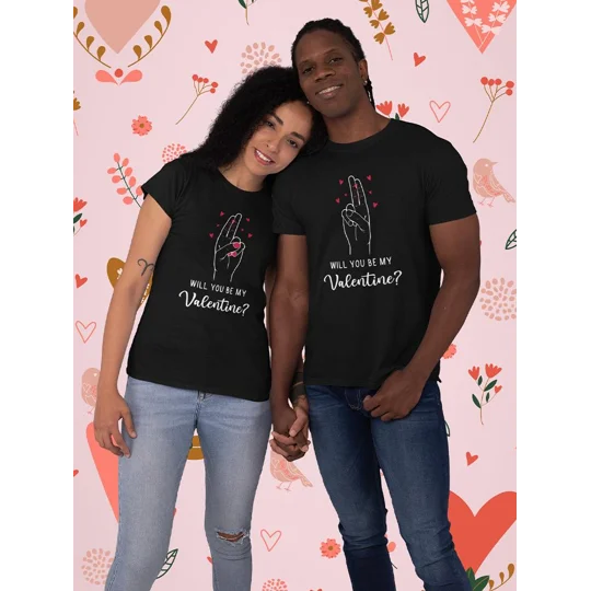 Be My Valentine? T-shirt -SmartPrintsInk Designs