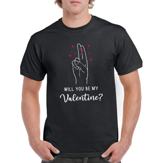 Be My Valentine? T-shirt -SmartPrintsInk Designs