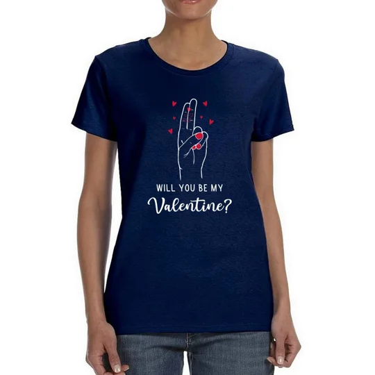 Be My Valentine? T-shirt -SmartPrintsInk Designs