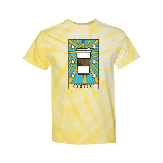 Coffee Sign Tie Dye Tee -SmartPrintsInk Designs