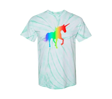 Rainbow Unicorn Tie Dye Tee -SPIdeals Designs